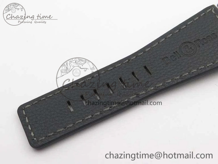 BR 03-92 Horolum Satin Polished Steel Gray Dial On Leather Strap MIYOTA 9015 (Free Nylon Strap) V FreshLook 5203