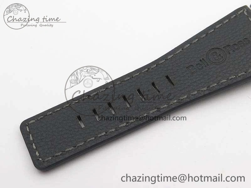 BR 03-92 Horolum Satin Polished Steel Gray Dial On Leather Strap MIYOTA 9015 (Free Nylon Strap) V FreshLook 5203