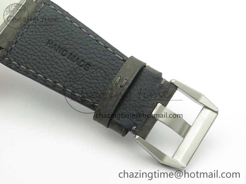 BR 03-92 Horolum Satin Polished Steel Gray Dial On Leather Strap MIYOTA 9015 (Free Nylon Strap) V FreshLook 5203