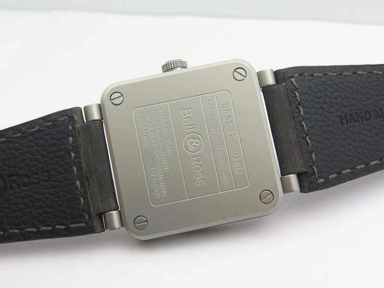 SunProtective BR 03-92 Horolum Satin-Polished Steel Gray Dial On Leather Strap MIYOTA 9015 (Free Nylon Strap) 5209
