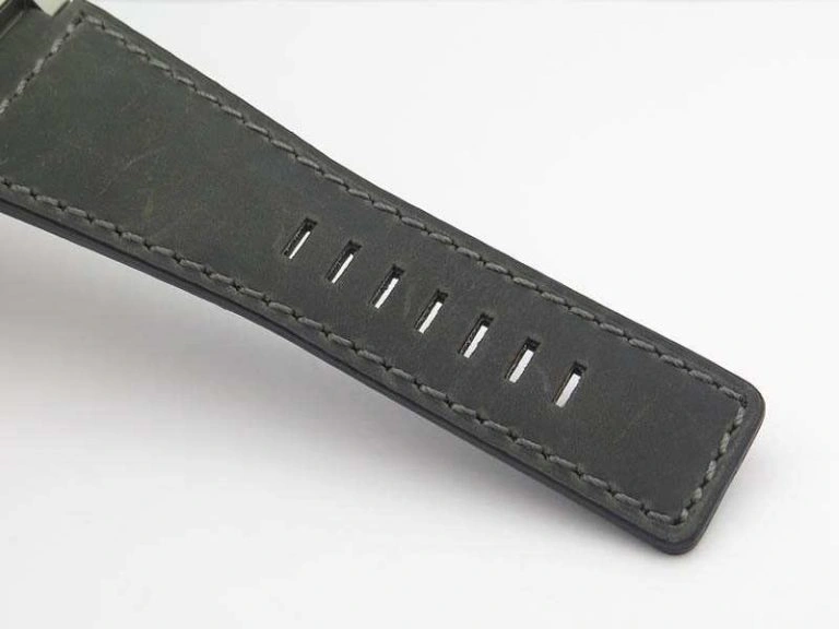 SunProtective BR 03-92 Horolum Satin-Polished Steel Gray Dial On Leather Strap MIYOTA 9015 (Free Nylon Strap) 5209