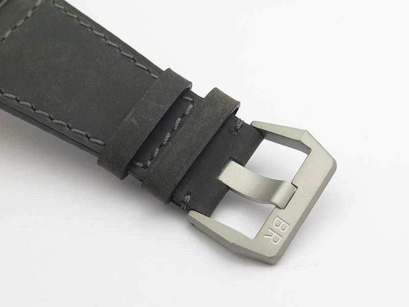 SunProtective BR 03-92 Horolum Satin-Polished Steel Gray Dial On Leather Strap MIYOTA 9015 (Free Nylon Strap) 5209