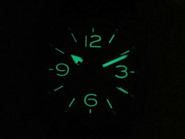 SunProtective BR 03-92 Horolum Satin-Polished Steel Gray Dial On Leather Strap MIYOTA 9015 (Free Nylon Strap) 5209