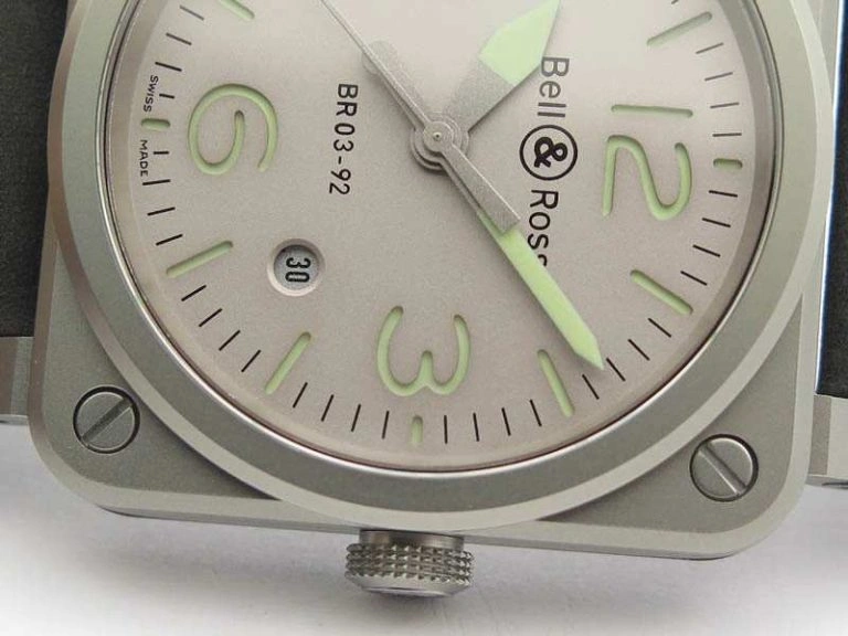 SunProtective BR 03-92 Horolum Satin-Polished Steel Gray Dial On Leather Strap MIYOTA 9015 (Free Nylon Strap) 5209