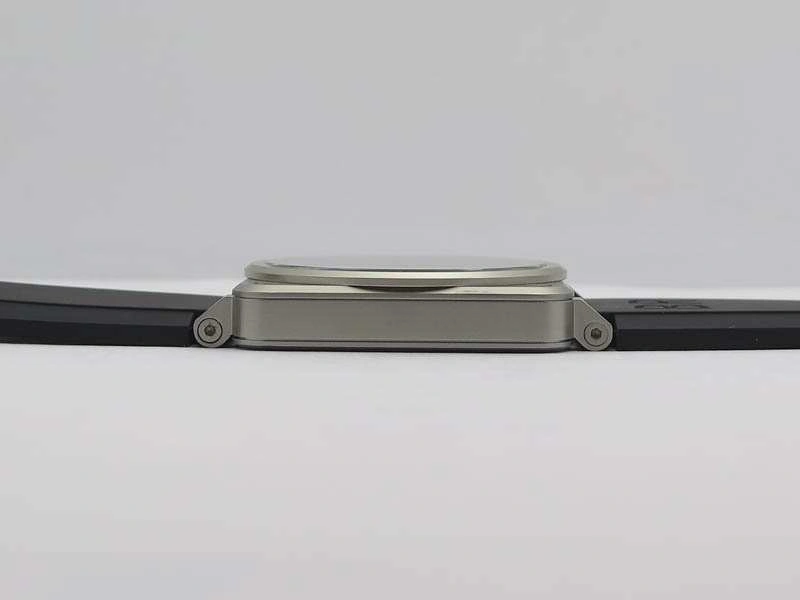 BR 03-92 Horolum Satin-polished Steel Gray Dial On Rubber Strap MIYOTA 9015 (Free Nylon Strap) Modern 5208