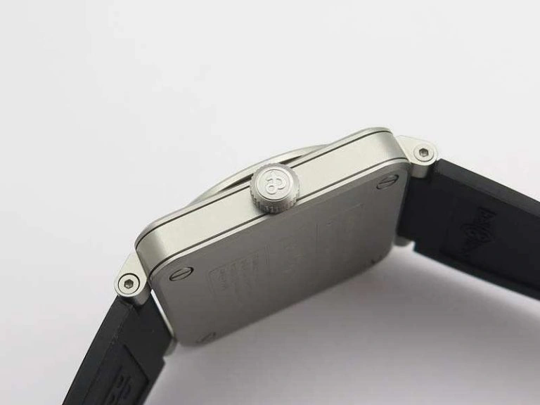 BR 03-92 Horolum Satin-polished Steel Gray Dial On Rubber Strap MIYOTA 9015 (Free Nylon Strap) Modern 5208