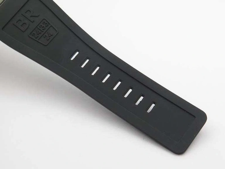 BR 03-92 Horolum Satin-polished Steel Gray Dial On Rubber Strap MIYOTA 9015 (Free Nylon Strap) Modern 5208