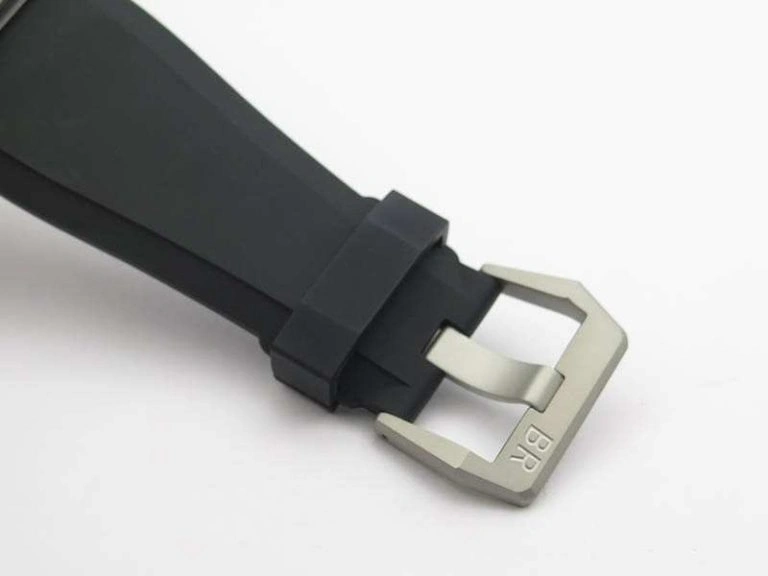 BR 03-92 Horolum Satin-polished Steel Gray Dial On Rubber Strap MIYOTA 9015 (Free Nylon Strap) Modern 5208