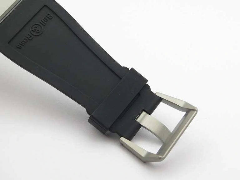 BR 03-92 Horolum Satin-polished Steel Gray Dial On Rubber Strap MIYOTA 9015 (Free Nylon Strap) Modern 5208