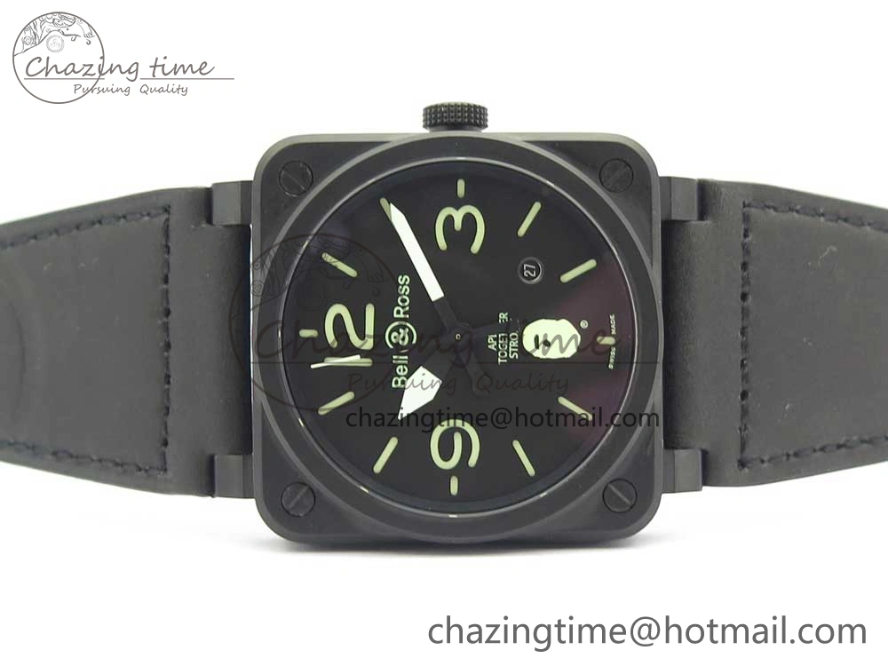 Lightweight BR 03-92 PVD 1:1 Best Edition Black Apes Dial on Black Rubber Strap MIYOTA 9015 V 5178
