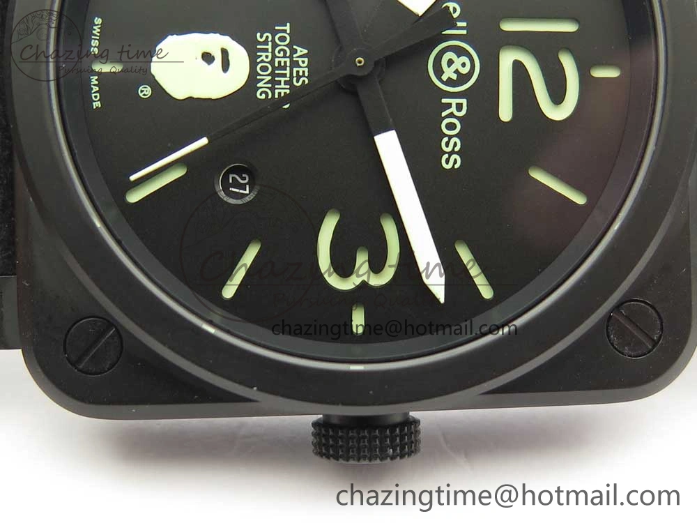 Lightweight BR 03-92 PVD 1:1 Best Edition Black Apes Dial on Black Rubber Strap MIYOTA 9015 V 5178
