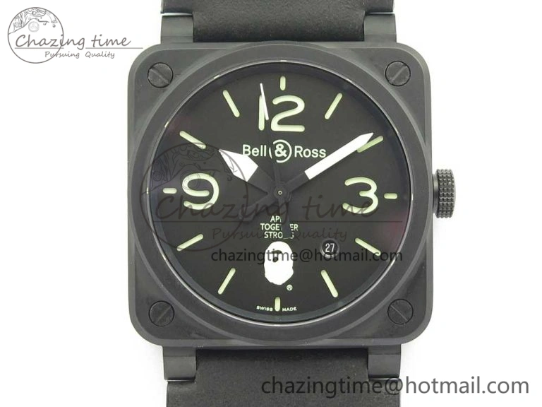 Lightweight BR 03-92 PVD 1:1 Best Edition Black Apes Dial on Black Rubber Strap MIYOTA 9015 V 5178