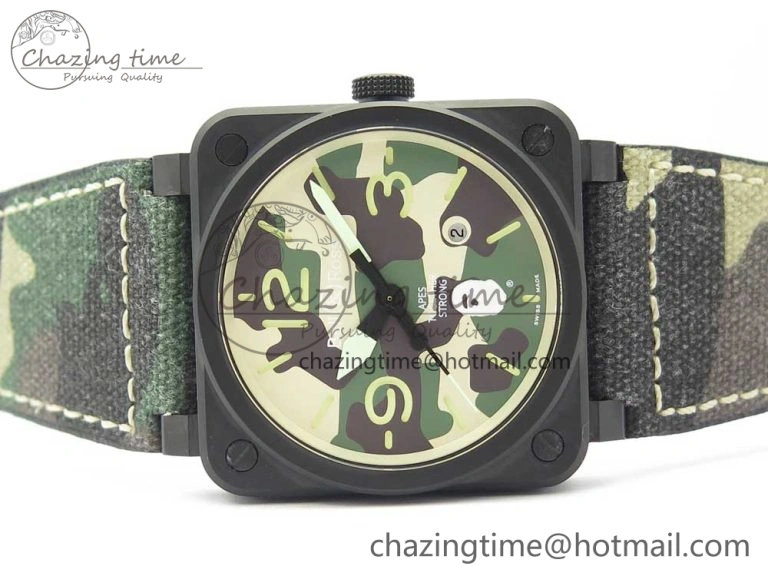 BR 03-92 PVD 1:1 Best Edition Camouflage Apes Dial on Camouflage Nylon Strap MIYOTA 9015 V Practical 5176