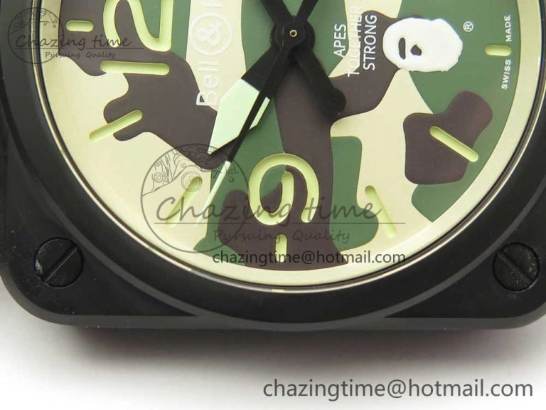 BR 03-92 PVD 1:1 Best Edition Camouflage Apes Dial on Camouflage Nylon Strap MIYOTA 9015 V Practical 5176