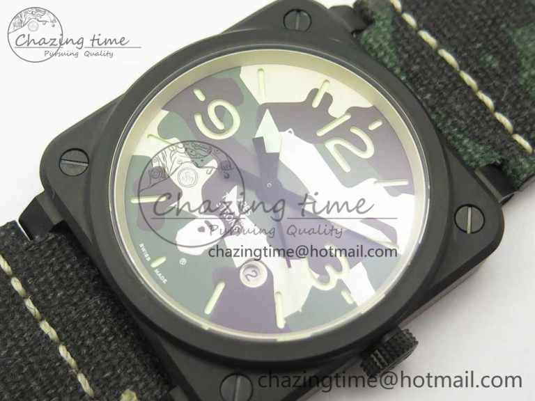 BR 03-92 PVD 1:1 Best Edition Camouflage Apes Dial on Camouflage Nylon Strap MIYOTA 9015 V Practical 5176