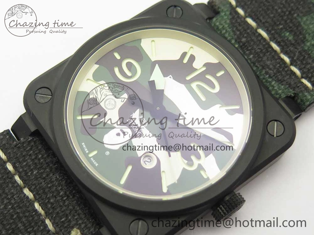 BR 03-92 PVD 1:1 Best Edition Camouflage Apes Dial on Camouflage Nylon Strap MIYOTA 9015 V Practical 5176