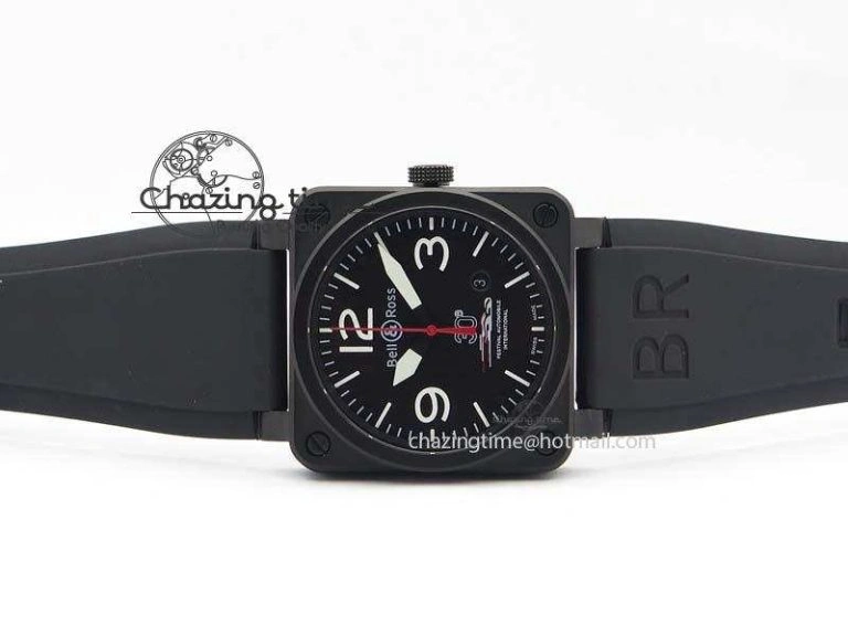 HighQuality BR 03-92 PVD Case Black Dial 30 LTD 42.5mm On Rubber Strap MIYOTA 9015 V 5227