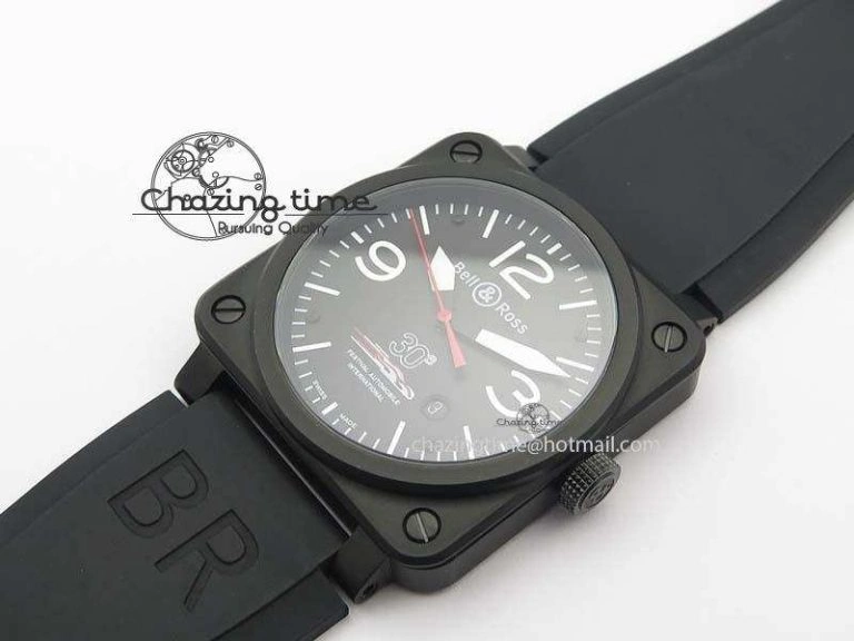 HighQuality BR 03-92 PVD Case Black Dial 30 LTD 42.5mm On Rubber Strap MIYOTA 9015 V 5227