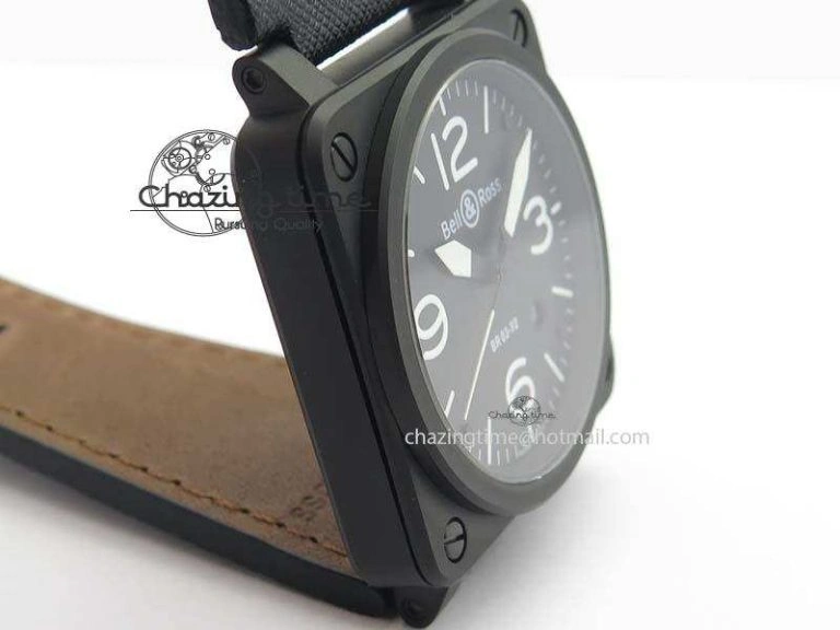 Packable BR 03-92 PVD Case Black Dial 42.5mm On Leather Strap MIYOTA 9015 V 5229