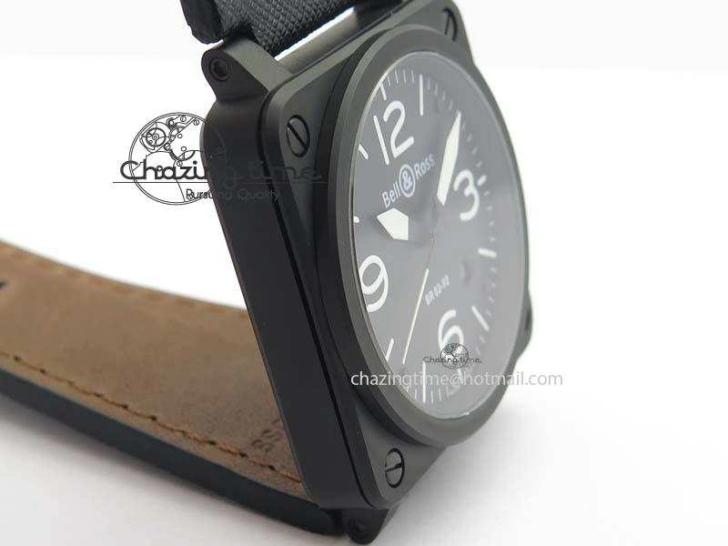 Packable BR 03-92 PVD Case Black Dial 42.5mm On Leather Strap MIYOTA 9015 V 5229