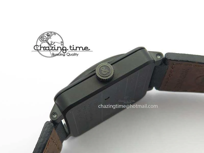 Packable BR 03-92 PVD Case Black Dial 42.5mm On Leather Strap MIYOTA 9015 V 5229