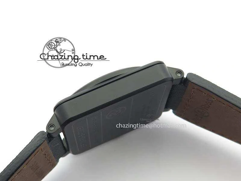 Packable BR 03-92 PVD Case Black Dial 42.5mm On Leather Strap MIYOTA 9015 V 5229
