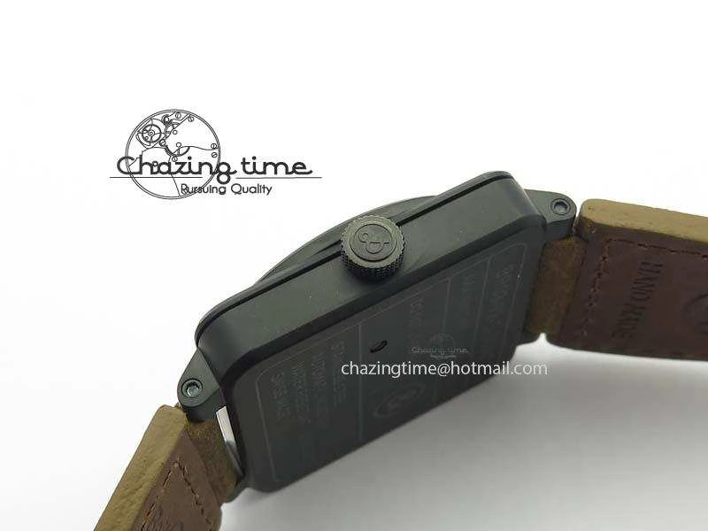 ComfortFit BR 03-92 PVD Case Black Dial 42.5mm On Leather Strap MIYOTA 9015 V 5228