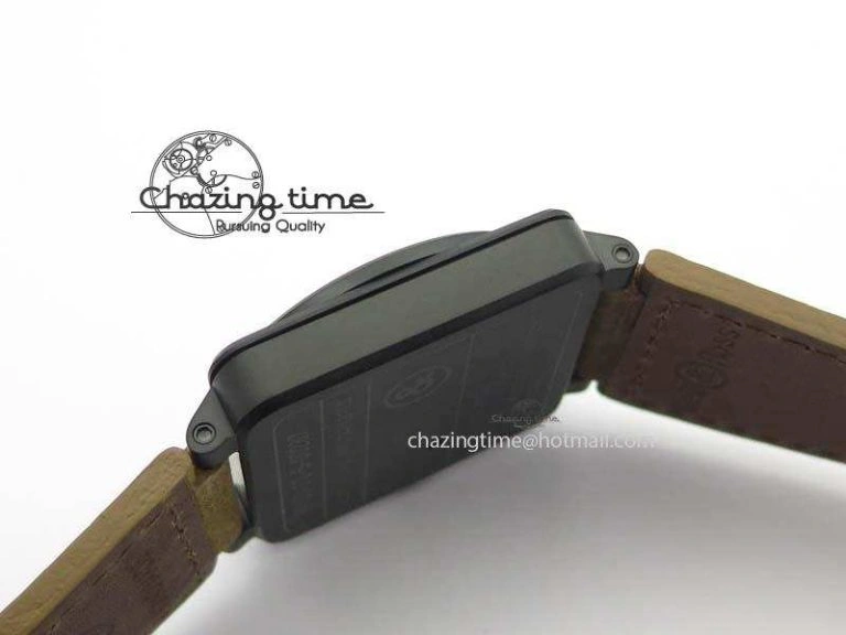 ComfortFit BR 03-92 PVD Case Black Dial 42.5mm On Leather Strap MIYOTA 9015 V 5228