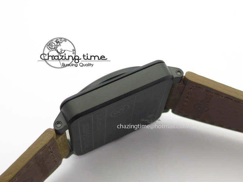 ComfortFit BR 03-92 PVD Case Black Dial 42.5mm On Leather Strap MIYOTA 9015 V 5228