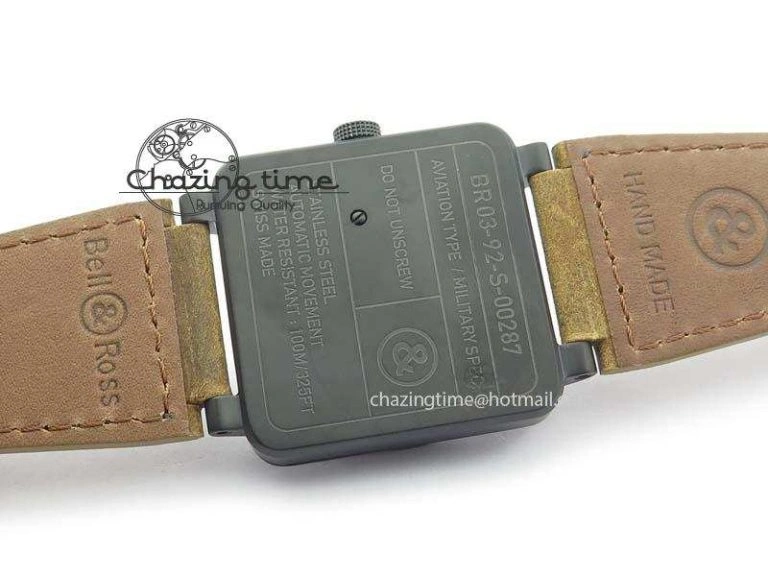 ComfortFit BR 03-92 PVD Case Black Dial 42.5mm On Leather Strap MIYOTA 9015 V 5228