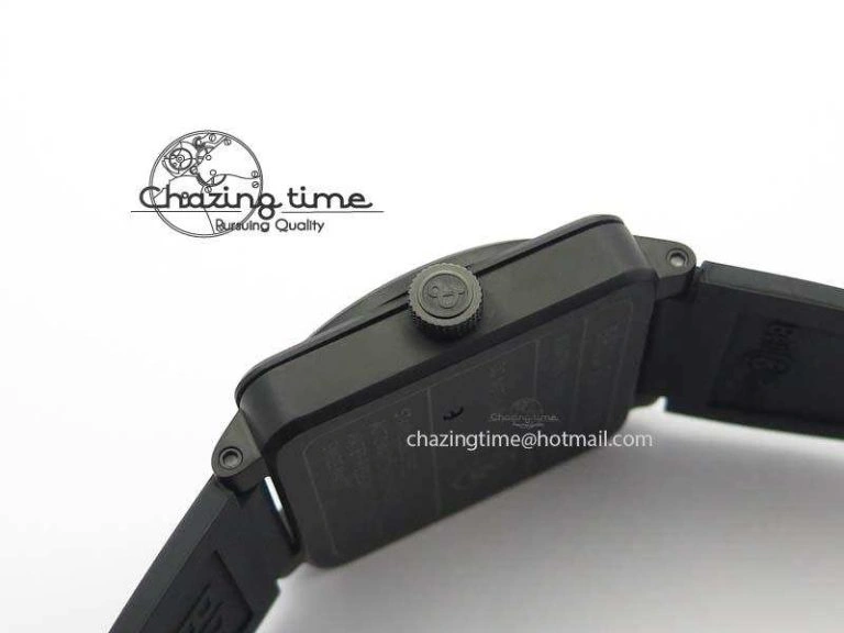 BR 03-92 PVD Case Black Dial Blue Number 42.5mm On Rubber Strap MIYOTA 9015 V AllSeason 5247