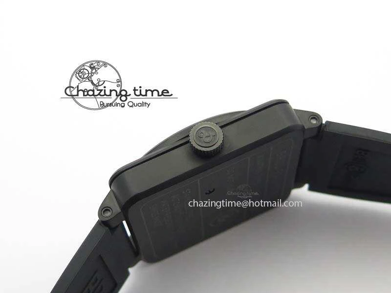 BR 03-92 PVD Case Black Dial Blue Number 42.5mm On Rubber Strap MIYOTA 9015 V AllSeason 5247