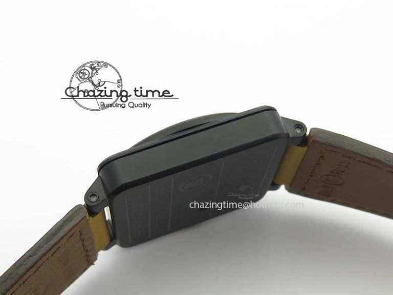 BR 03-92 PVD Case Cream Dial 42.5mm On Leather Strap MIYOTA 9015 V Fashionable 5236