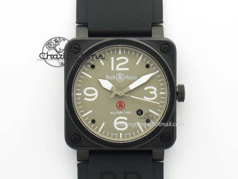 FlexibleFit BR 03-92 PVD Case V2 42.5mm Gray Dial On Rubber Strap MIYOTA 5223