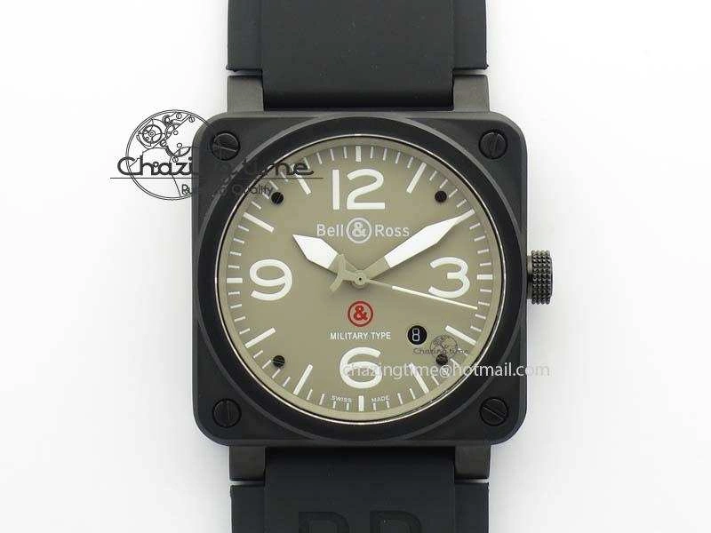FlexibleFit BR 03-92 PVD Case V2 42.5mm Gray Dial On Rubber Strap MIYOTA 5223