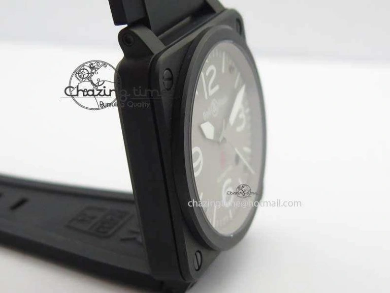 FlexibleFit BR 03-92 PVD Case V2 42.5mm Gray Dial On Rubber Strap MIYOTA 5223