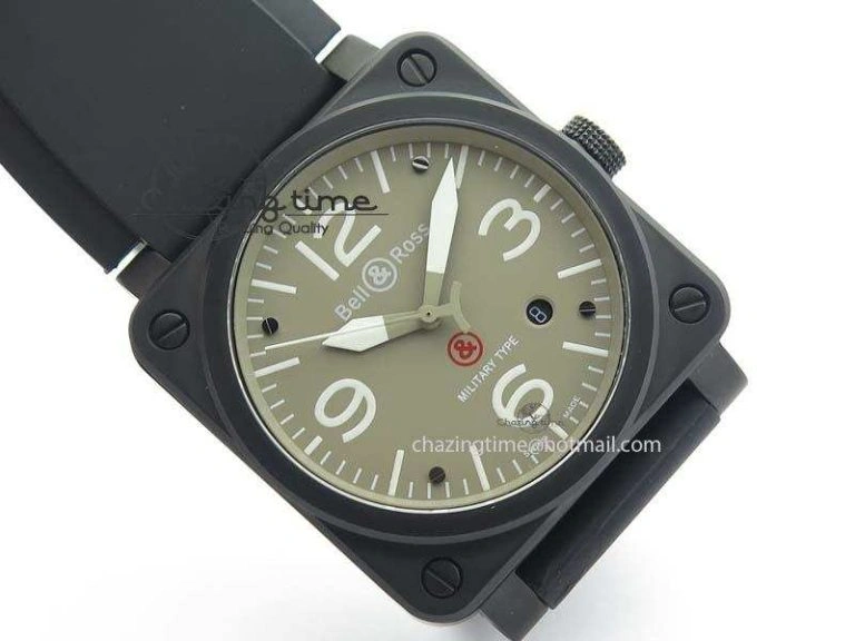 FlexibleFit BR 03-92 PVD Case V2 42.5mm Gray Dial On Rubber Strap MIYOTA 5223