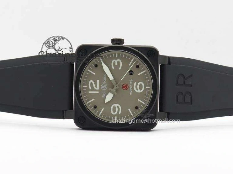 FlexibleFit BR 03-92 PVD Case V2 42.5mm Gray Dial On Rubber Strap MIYOTA 5223