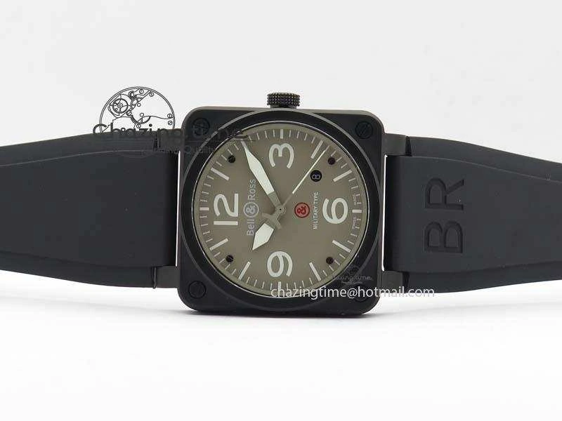 FlexibleFit BR 03-92 PVD Case V2 42.5mm Gray Dial On Rubber Strap MIYOTA 5223