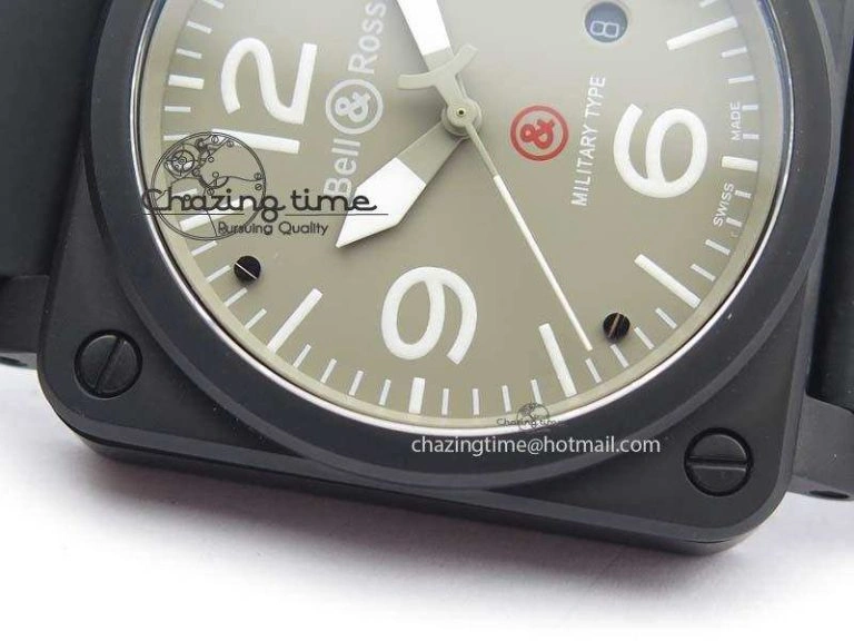 FlexibleFit BR 03-92 PVD Case V2 42.5mm Gray Dial On Rubber Strap MIYOTA 5223