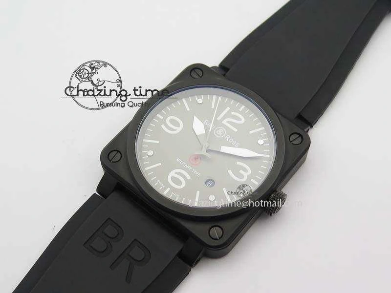 FlexibleFit BR 03-92 PVD Case V2 42.5mm Gray Dial On Rubber Strap MIYOTA 5223