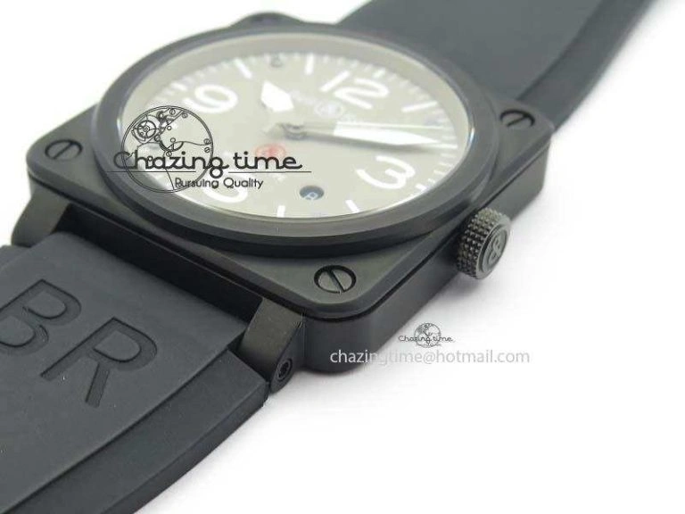 FlexibleFit BR 03-92 PVD Case V2 42.5mm Gray Dial On Rubber Strap MIYOTA 5223