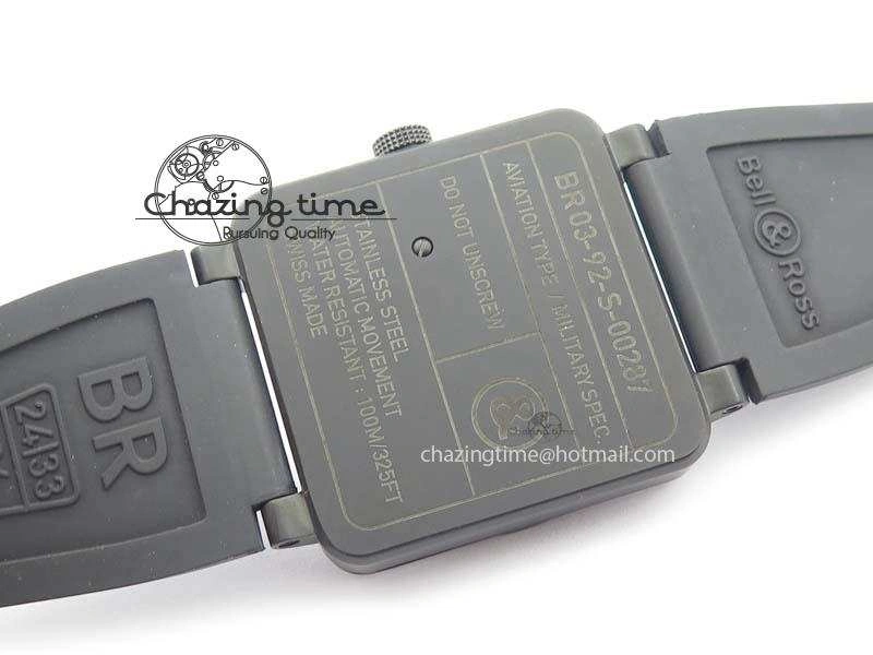 FlexibleFit BR 03-92 PVD Case V2 42.5mm Gray Dial On Rubber Strap MIYOTA 5223