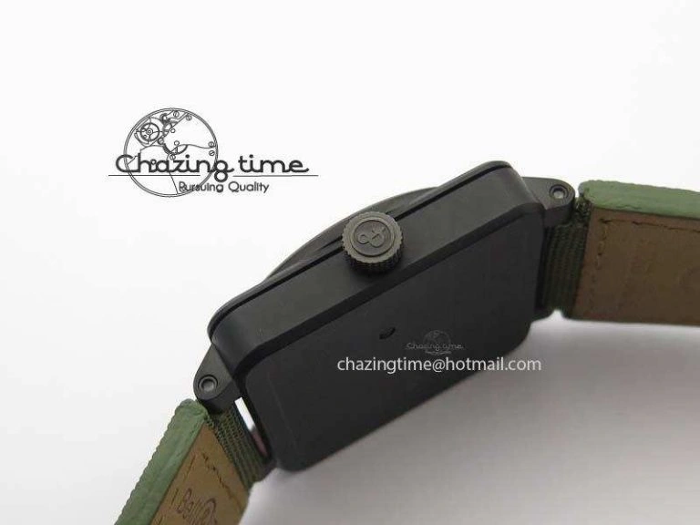 FlexibleFit BR 03-92 PVD Case V2 42.5mm Green Dial On Canvas Strap MIYOTA 5225