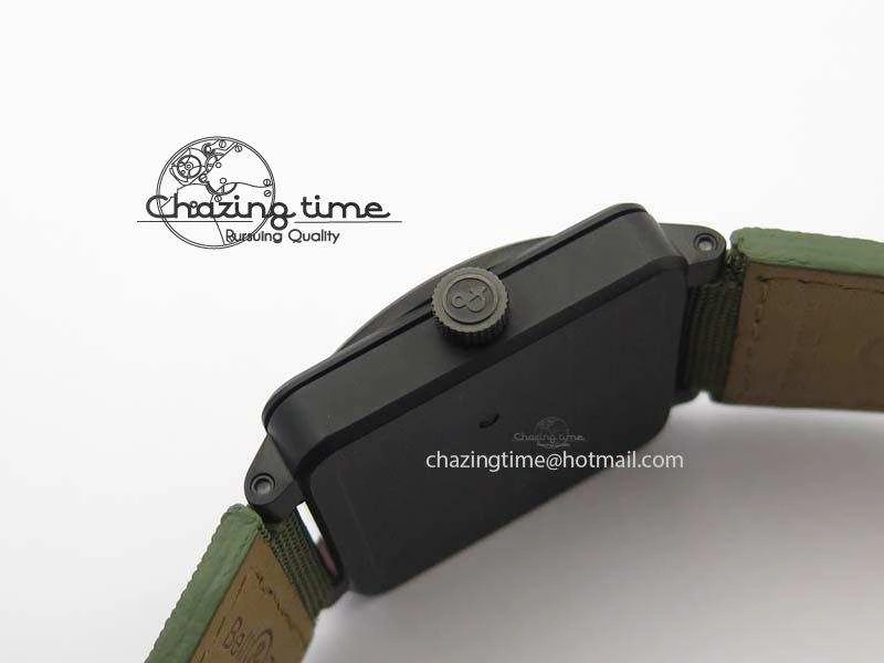 FlexibleFit BR 03-92 PVD Case V2 42.5mm Green Dial On Canvas Strap MIYOTA 5225