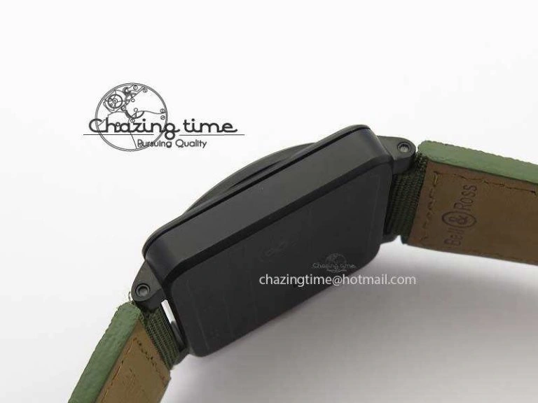 FlexibleFit BR 03-92 PVD Case V2 42.5mm Green Dial On Canvas Strap MIYOTA 5225