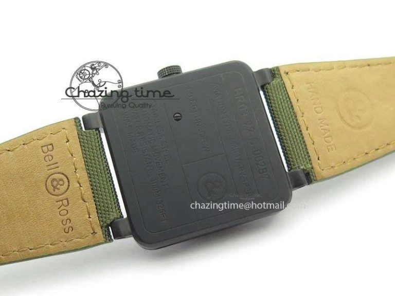 FlexibleFit BR 03-92 PVD Case V2 42.5mm Green Dial On Canvas Strap MIYOTA 5225