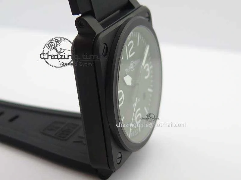 BR 03-92 PVD Case V2 42.5mm Green Dial On Rubber Strap MIYOTA Comfortable 5222