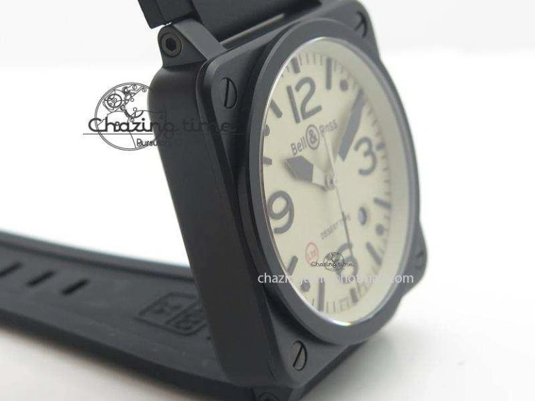 Compact BR 03-92 PVD Desert Type 42 mm On Black Rubber Strap MIYOTA 5241