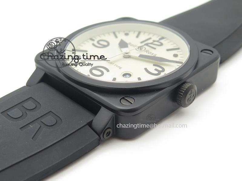 Compact BR 03-92 PVD Desert Type 42 mm On Black Rubber Strap MIYOTA 5241